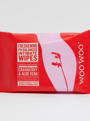 WooWoo Cranberry Intimate Wipes x 20