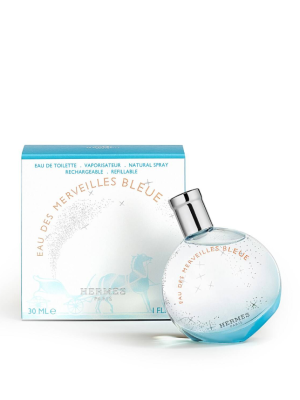 Hermès Eau des Merveilles Bleue Eau de Toilette 30ml Natural spray Refillable