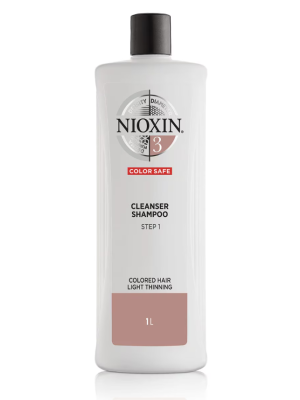 NIOXIN 3-Part System 3 Cleanser Shampoo for Coloured Hair with Light Thinning 1000ml