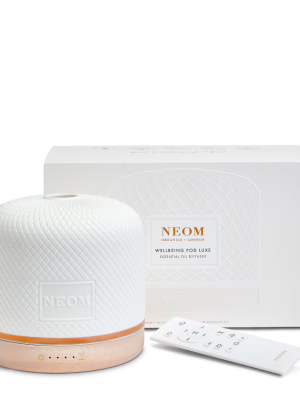 NEOM Wellbeing Pod Luxe Oil Diffuser White – Multi Use Adaptors – UK Plug