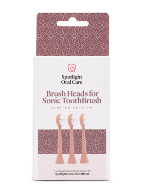 Spotlight Oral Care Rose Gold Sonic Toothbrush Replacement Heads x 3