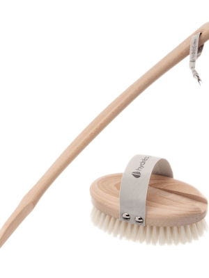 Hydrea London Body Brush with Natural Bristles – Medium Strength