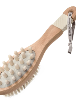 Hydrea London Combination Bath & Massage Brush with Wooden Pegs & Natural Bristles