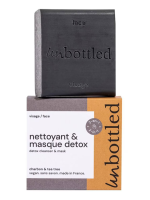 UNBOTTLED Detox Cleanser & Mask Solid Bar 90g