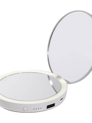 STYLPRO Flip ‘n’ Charge Power Bank Compact LED Mirror 187g