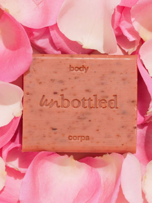 UNBOTTLED Body Wash Bar with Rose & Shea pH balanced soap 110g