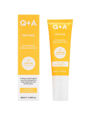 Q+A Peptide SPF50 Anti-Ageing Facial Sunscreen 50ml