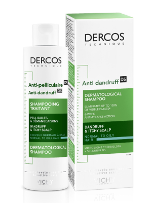 Vichy Dercos Anti-Dandruff Purifying Scalp Shampoo for Normal to Oily Hair 200ml