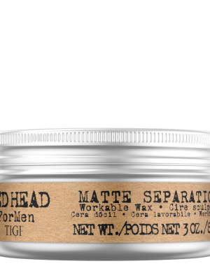 Bed Head for Men by Tigi Matte Separation Mens Hair Wax for Firm Hold 85g