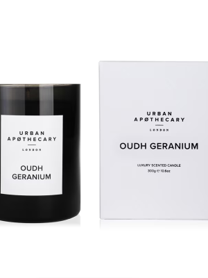 Urban Apothecary London Oudh Geranium Luxury Candle 300g