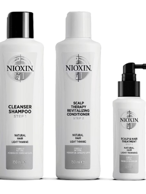 NIOXIN 3-part System Kit 1 for Natural Hair with Light Thinning