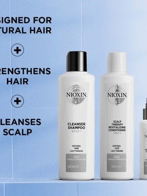 NIOXIN 3-part System Kit 1 for Natural Hair with Light Thinning