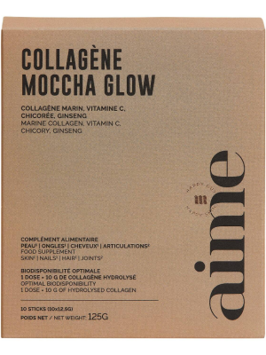 AIME Collagène Moccha Glow Food Supplement Box of 10 Sticks