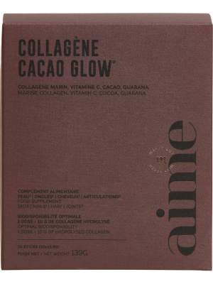 AIME Collagène Cacao Glow Food Supplements Box of 10 Sticks