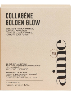 AIME Collagène Golden Glow Food Supplement x 10 Sticks