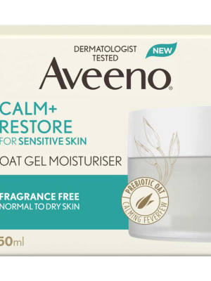 Aveeno Face Calm + Restore Oat Gel Moisturiser 50ml