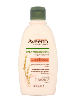 Aveeno Daily Moisturising Yogurt Body Wash Apricot & Honey Scented Normal to Dry Skin 300ml