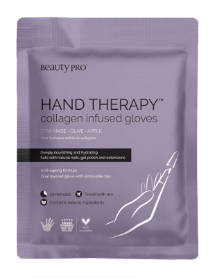 BeautyPro HAND THERAPY Collagen Infused Glove with Removable Fingertips 17g