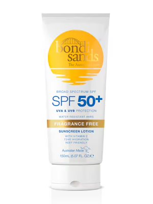 Bondi Sands Sunscreen Lotion SPF50+ Fragrance Free 150ml