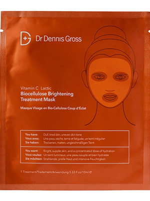 DR DENNIS GROSS Vitamin C + Lactic Biocellulose Brightening Treatment Mask 10ml