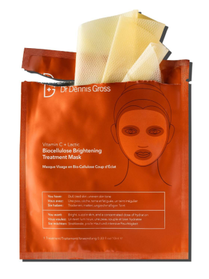 DR DENNIS GROSS Vitamin C + Lactic Biocellulose Brightening Treatment Mask 10ml