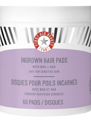 FIRST AID BEAUTY Ingrown Hair Pads – Compostable pads for ingrown hair 60 Hair Pads