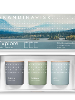 Skandinavisk EXPLORE Mini Scented Candle Trio Set