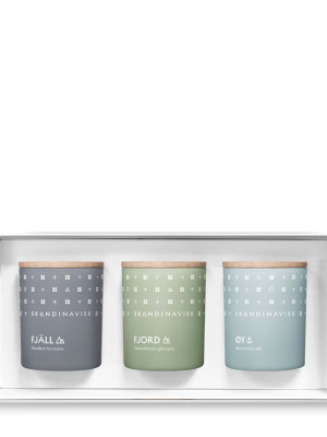 Skandinavisk EXPLORE Mini Scented Candle Trio Set