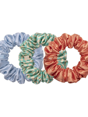 SLIP 3 slip pure silk large scrunchies sea mist