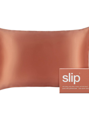 SLIP slip pure silk queen pillowcase – anti aging, anti sleep crease, anti bed head Coral