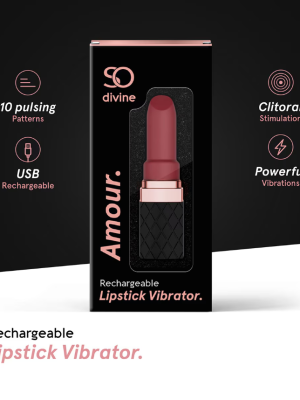 So Divine Amour Rechargeable Lipstick Vibrator – USB Plug