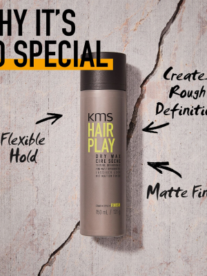 KMS HAIRPLAY DRY WAX 150ml