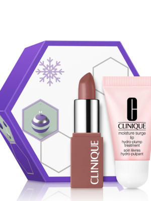 Clinique Lip Luxury Set: Lip Care & Lipstick Makeup Gift Set