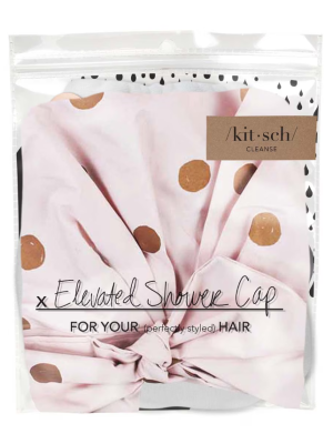 Kitsch Luxe Shower Cap – Blush Dot