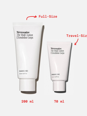 NECESSAIRE The Body Lotion Fragrance-Free Travel Size 70ml