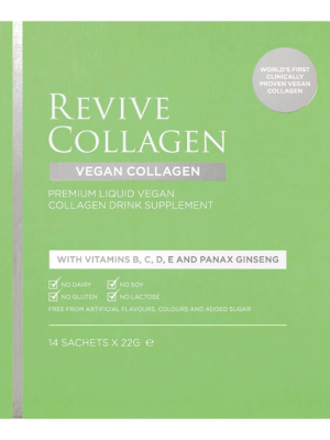 REVIVE COLLAGEN Vegan Collagen Premium Liquid Supplement 14 Sachets