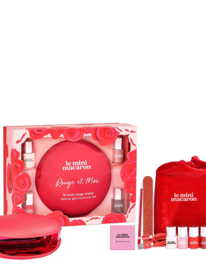 LE MINI MACARON Maxi Rouge & Moi Deluxe Gel Manicure Set