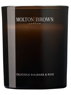 Molton Brown Delicious Rhubarb & Rose Signature Scented Single Wick Candle 190g