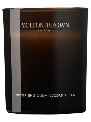 Molton Brown Mesmerising Oudh Accord & Gold Signature Scented Single Wick Candle 190g