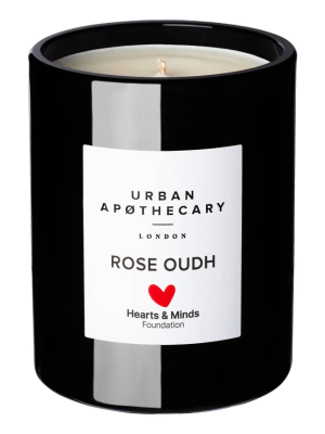 URBAN APOTHECARY Hearts & Minds Foundation Rose Oudh Charity Candle 300g