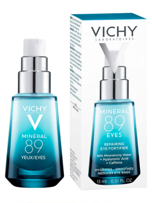 Vichy Minéral 89 Eye Brightening Serum with Hyaluronic Acid & Caffeine 15ml